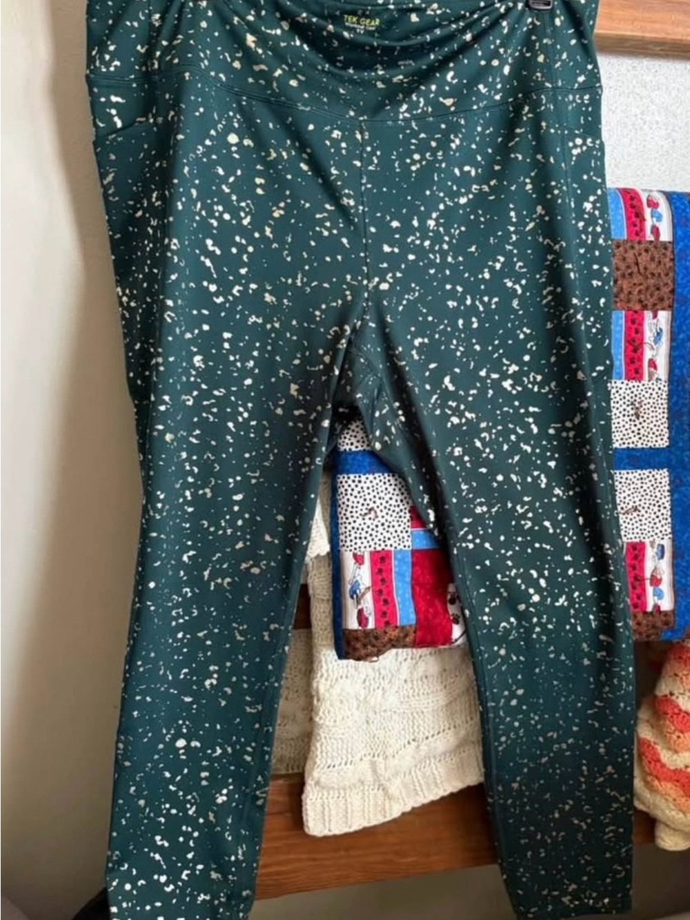 Dark Teal Speckled Active Leggings